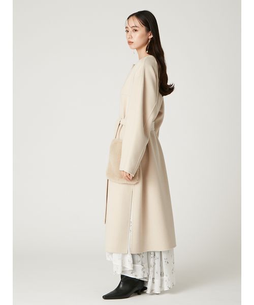 ファーポケットリバーコート（ノーカラージャケット）｜FRAY I.D