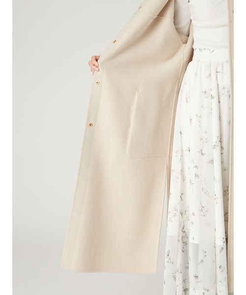 FRAY I.D（フレイアイディー）の「ファーポケットリバーコート（ノーカラージャケット・レディース・ピンク/ターコイズブルー/ベージュ・0/1）」の14枚目の写真