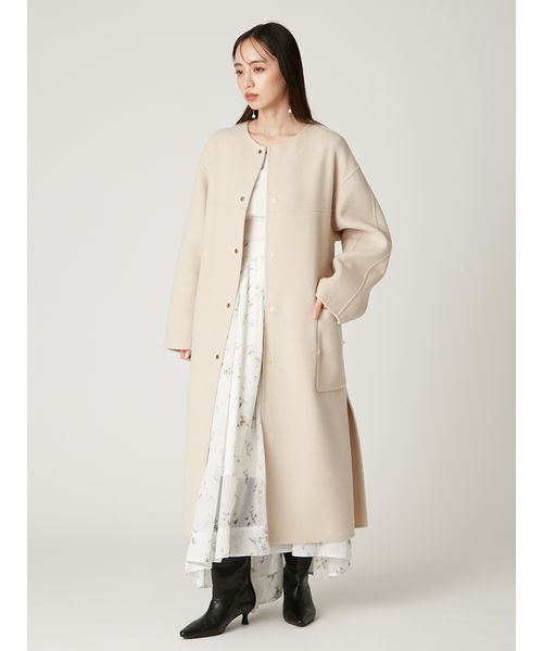 ファーポケットリバーコート（ノーカラージャケット）｜FRAY I.D