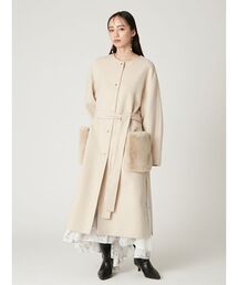 ノーカラージャケット（ベージュ系）ファッション通販 - ZOZOTOWN