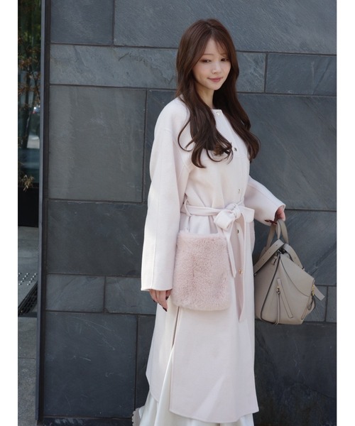 ファーポケットリバーコート（ノーカラージャケット）｜FRAY I.D