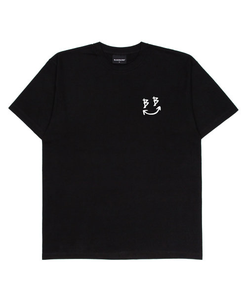 BLACK BLOND(ブラック ブロンド)の「ビビディ クラシック スマイル ロゴ Tシャツ (ブラック)(Tシャツ/カットソー・レディース・その他・LARGE/MEDIUM/X-LARGE/XX-LARGE/XXX-LARGE)」の1枚目の写真