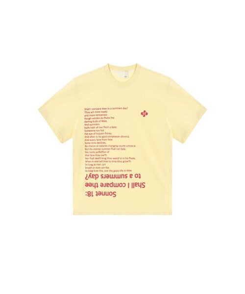 HERETIC(ヘレティック)の「ソネット18 Tシャツ / バター(Tシャツ/カットソー・レディース・その他・FREE)」の2枚目の写真
