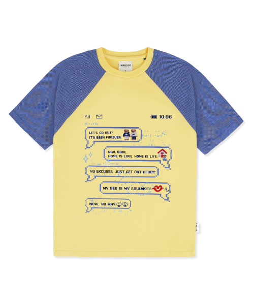 ambler（エムブラー）の「I LOVE HOME レグラン刺繍半袖Tシャツ AS1219 (イエロー)（Tシャツ/カットソー・レディース・その他・SMALL/MEDIUM）」の2枚目の写真