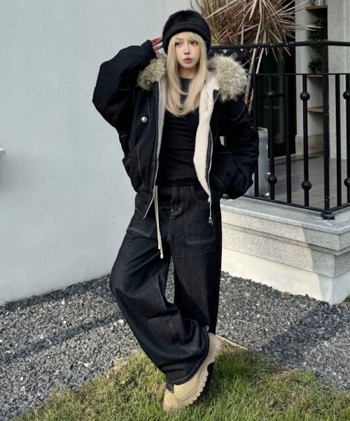 Bz】エコファーフード付きMA-1ジャケット(MA/EK130)（MA-1）｜ARCHIVER