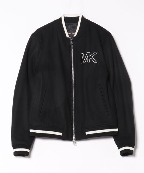 MICHAEL KORS(マイケルコース)の「MKロゴ バーシティ ボンバージャケット(ブルゾン・メンズ・ブラック・S/M)」の1枚目の写真