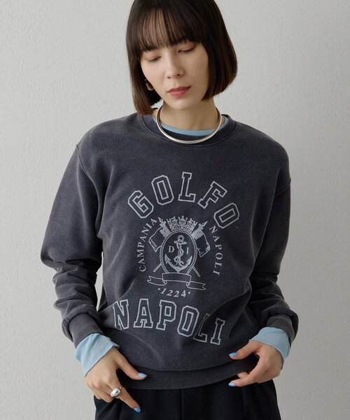 Whim Gazette（ウィムガゼット）の「マリン裏毛プルオーバー（スウェット・レディース・ネイビー/グレー/ブルー・FREE）」の2枚目の写真