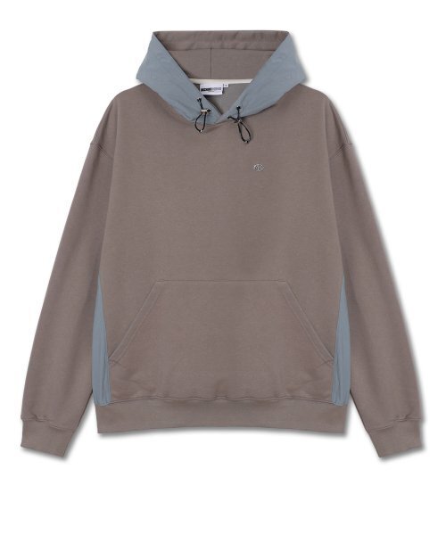 MICHIKO LONDON(ミチコ ロンドン)の「Side Logo Color Block Hood Mud Beige_Unisex(パーカー・レディース・その他・SMALL/LARGE)」の1枚目の写真