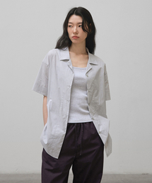 w. Broad Open-Collar Shirt (Gary Stripe)
