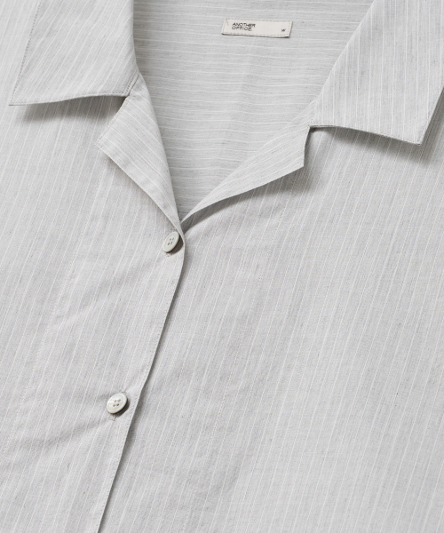 ANOTHER OFFICE WOMEN（アナザー オフィス ウーマン）の「w. Broad Open-Collar Shirt (Gary Stripe)（シャツ/ブラウス・レディース・その他・FREE）」の3枚目の写真