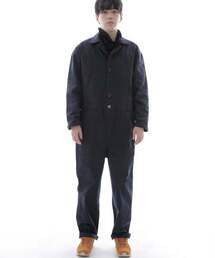 SAINTCREW（セントクルー）の「Center Button & Zip-Up Tapered Jumpsuit CBZ-505 Navy（つなぎ/オールインワン・メンズ）」