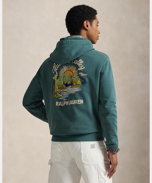 ループバック フリース グラフィック フーディ（パーカー）｜POLO