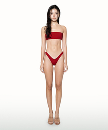 AMUN（アムン）の「Luxe Micro Bandeau Bikini Set [Rich Red]（水着）」