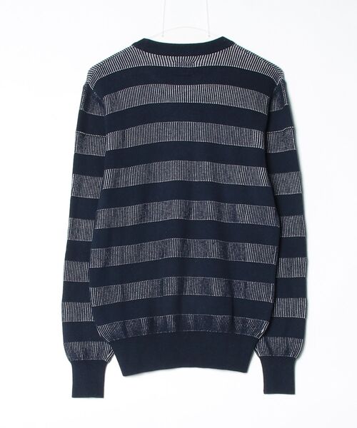 Guess(ゲス)の「KITO Crew Neck Stitched Stripes Sweater セーター(ニット/セーター・メンズ・ダークネイビー・SMALL/X-LARGE/MEDIUM/LARGE)」の7枚目の写真