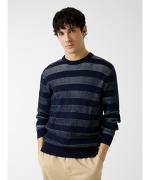 KITO Crew Neck Stitched Stripes Sweater セーター