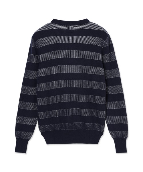 Guess(ゲス)の「KITO Crew Neck Stitched Stripes Sweater セーター(ニット/セーター・メンズ・ダークネイビー・SMALL/X-LARGE/MEDIUM/LARGE)」の2枚目の写真