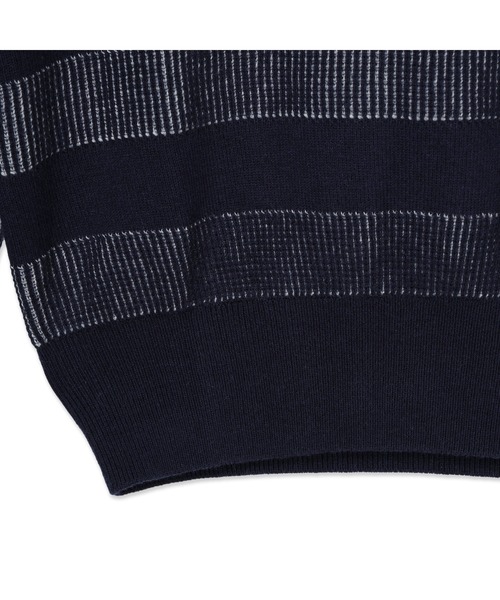 Guess(ゲス)の「KITO Crew Neck Stitched Stripes Sweater セーター(ニット/セーター・メンズ・ダークネイビー・SMALL/X-LARGE/MEDIUM/LARGE)」の5枚目の写真