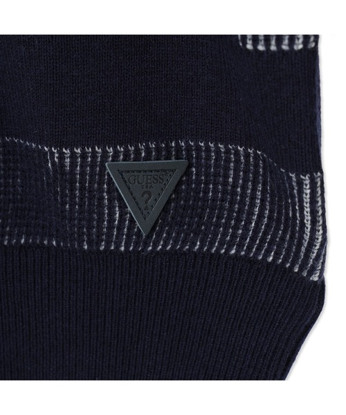 Guess(ゲス)の「KITO Crew Neck Stitched Stripes Sweater セーター(ニット/セーター・メンズ・ダークネイビー・SMALL/X-LARGE/MEDIUM/LARGE)」の6枚目の写真