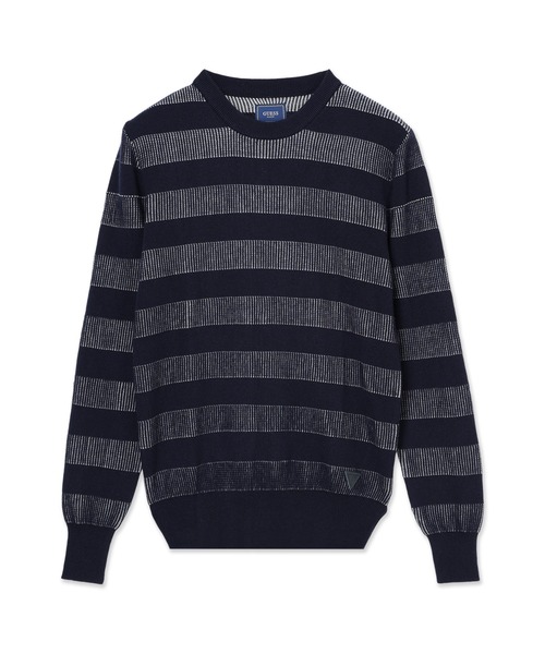 Guess(ゲス)の「KITO Crew Neck Stitched Stripes Sweater セーター(ニット/セーター・メンズ・ダークネイビー・SMALL/X-LARGE/MEDIUM/LARGE)」の8枚目の写真