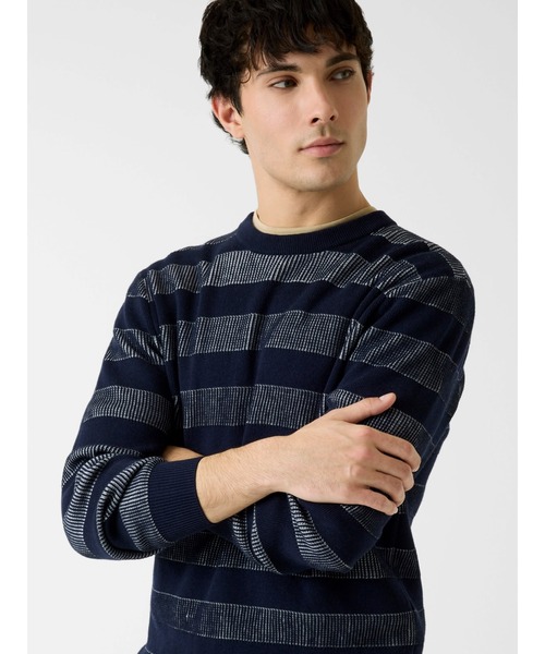 Guess(ゲス)の「KITO Crew Neck Stitched Stripes Sweater セーター(ニット/セーター・メンズ・ダークネイビー・SMALL/X-LARGE/MEDIUM/LARGE)」の10枚目の写真