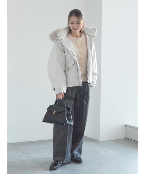 Te chichi（テチチ）の「【宮本茉由着用】コーデュロイワイドパンツ（その他パンツ・レディース・オフホワイト/チャコールグレー/ブラック・F）」の6枚目の写真