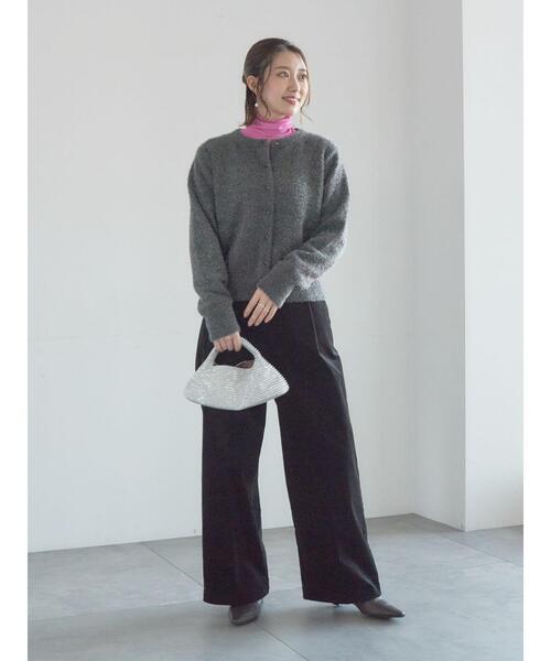 Te chichi（テチチ）の「【宮本茉由着用】コーデュロイワイドパンツ（その他パンツ・レディース・オフホワイト/チャコールグレー/ブラック・F）」の8枚目の写真