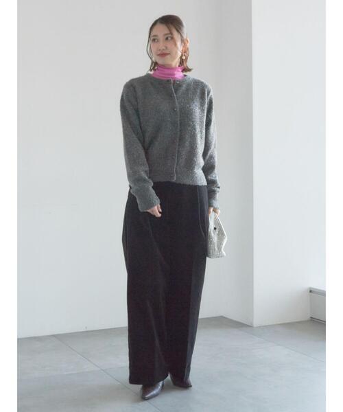 Te chichi（テチチ）の「【宮本茉由着用】コーデュロイワイドパンツ（その他パンツ・レディース・オフホワイト/チャコールグレー/ブラック・F）」の9枚目の写真