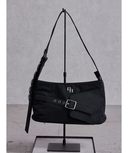 GYDA（ジェイダ）の「GG belt design glitter BAG（ハンドバッグ・レディース・その他1/ブラック・FREE）」の2枚目の写真
