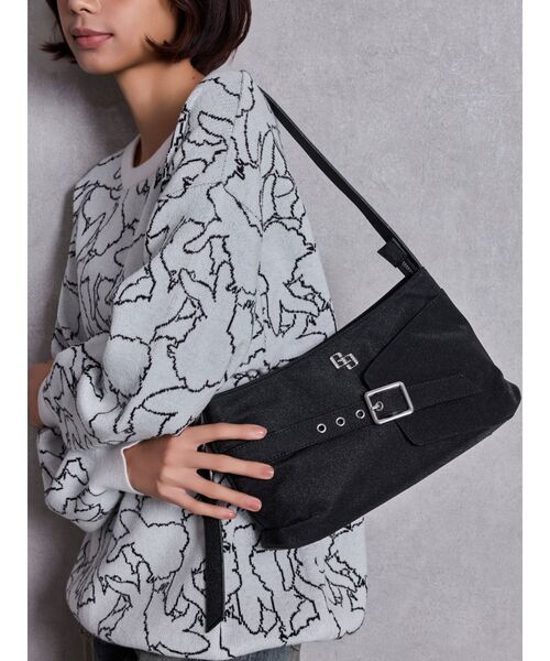 GYDA（ジェイダ）の「GG belt design glitter BAG（ハンドバッグ・レディース・その他1/ブラック・FREE）」の4枚目の写真