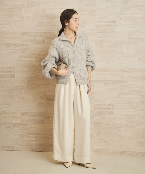 plage（プラージュ）の「les Tendre alan zip UP ニット（ニット/セーター・レディース・グレー・FREE）」の6枚目の写真