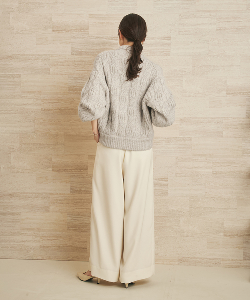 plage（プラージュ）の「les Tendre alan zip UP ニット（ニット/セーター・レディース・グレー・FREE）」の9枚目の写真