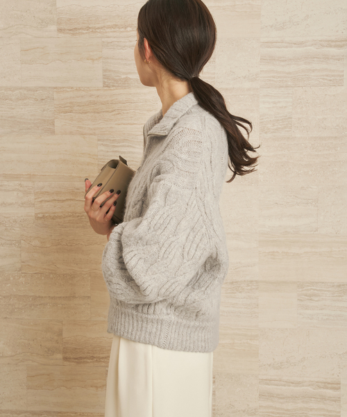 plage（プラージュ）の「les Tendre alan zip UP ニット（ニット/セーター・レディース・グレー・FREE）」の11枚目の写真