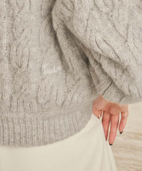 plage（プラージュ）の「les Tendre alan zip UP ニット（ニット/セーター・レディース・グレー・FREE）」の14枚目の写真