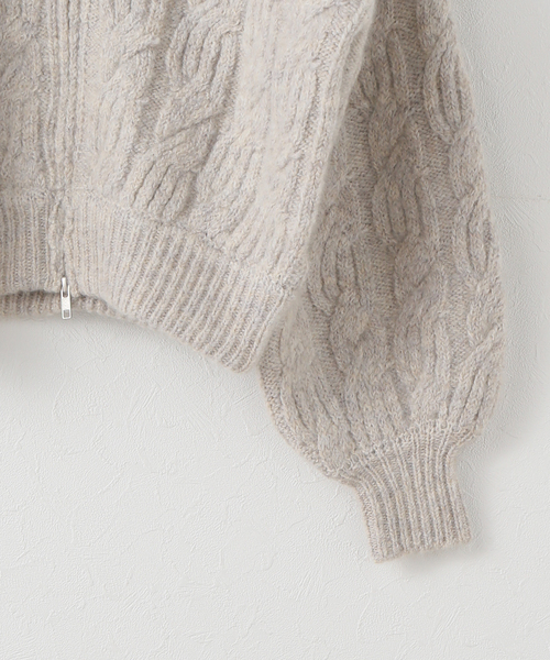 plage（プラージュ）の「les Tendre alan zip UP ニット（ニット/セーター・レディース・グレー・FREE）」の19枚目の写真