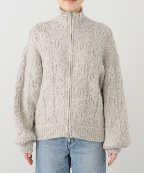 plage（プラージュ）の「les Tendre alan zip UP ニット（ニット/セーター・レディース・グレー・FREE）」の3枚目の写真