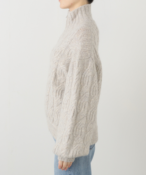 plage（プラージュ）の「les Tendre alan zip UP ニット（ニット/セーター・レディース・グレー・FREE）」の4枚目の写真