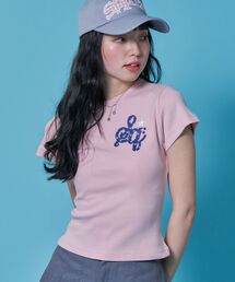 ※WEB限定 / コンパクトシルエット / レディースワンポイントロゴ半Tシャツ / sqnz logo compact tee