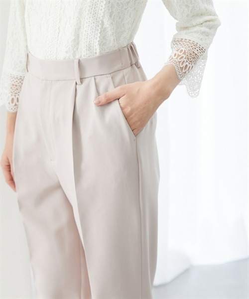 7days Life Styling（セブンデイズライフスタイリング）の「ストレッチテーパードパンツ（スラックス・レディース・ベージュ系/ブラック・3L/LL/L/M）」の13枚目の写真