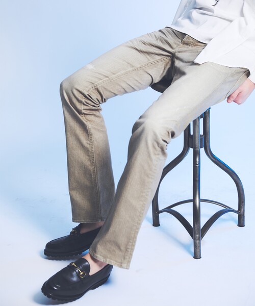 5351 POUR LES HOMMES(ゴーサンゴーイチプールオム)の「【プリント】フレア デニム パンツ(デニムパンツ・メンズ・インディゴブルー/グレー/カーキ・44/46/48/50)」の22枚目の写真