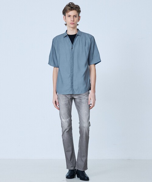 5351 POUR LES HOMMES(ゴーサンゴーイチプールオム)の「【プリント】フレア デニム パンツ(デニムパンツ・メンズ・インディゴブルー/グレー/カーキ・44/46/48/50)」の10枚目の写真