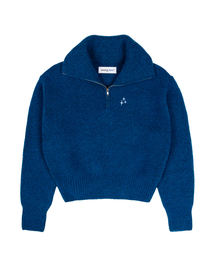 NEB half zipup knit (blue)