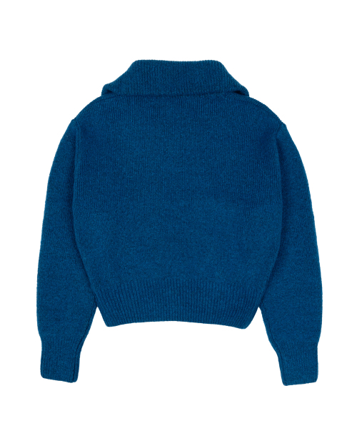 NEUFETBLEU(ヌフエブル)の「NEB half zipup knit (blue)(ニット/セーター・レディース・その他・SMALL)」の2枚目の写真