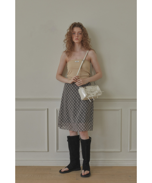 さおり出品 SHIRRING RIBBON BAG_IVORY 【公式通販】