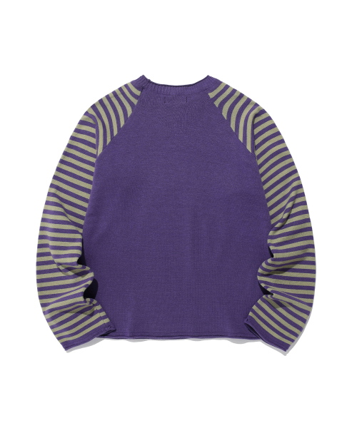 ISTKUNST（イストクンスト）の「STAR STRIPE RAGLAN KNIT_PURPLE(IK2FFMK600A)（ニット/セーター・レディース・パープル・S/M）」の3枚目の写真