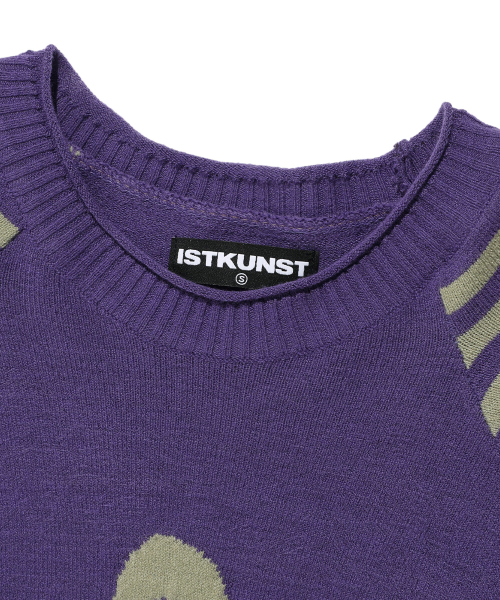 ISTKUNST（イストクンスト）の「STAR STRIPE RAGLAN KNIT_PURPLE(IK2FFMK600A)（ニット/セーター・レディース・パープル・S/M）」の4枚目の写真