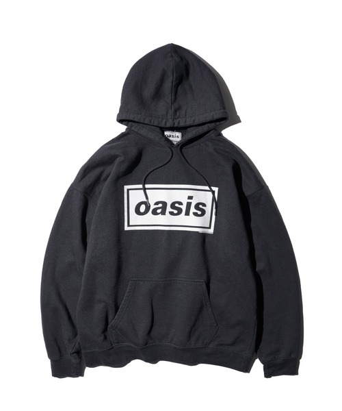 THRIFTY LOOK(スリフティールック)の「THRIFTY LOOK / スリフティールック THRIFTY "OASIS" HOODIE オアシス バンドパーカー ユーズド加工(パーカー・メンズ・ブラック・X-LARGE)」の2枚目の写真