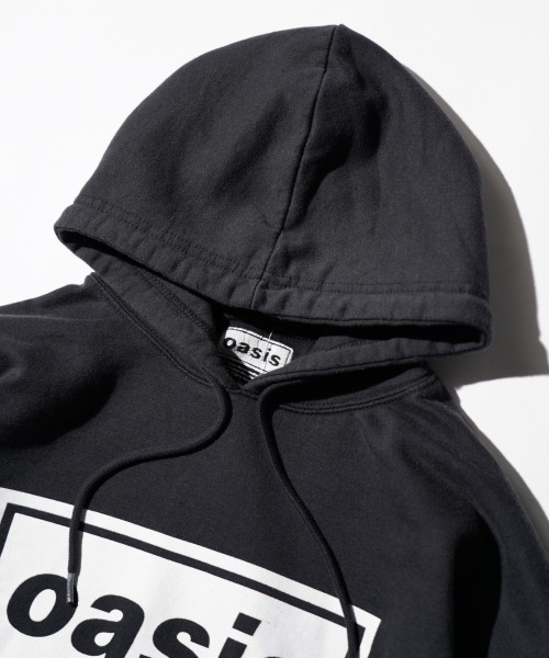 THRIFTY LOOK(スリフティールック)の「THRIFTY LOOK / スリフティールック THRIFTY "OASIS" HOODIE オアシス バンドパーカー ユーズド加工(パーカー・メンズ・ブラック・X-LARGE)」の3枚目の写真