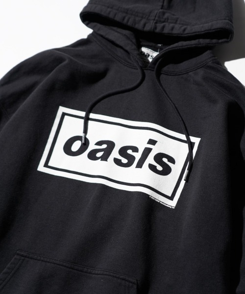 THRIFTY LOOK(スリフティールック)の「THRIFTY LOOK / スリフティールック THRIFTY "OASIS" HOODIE オアシス バンドパーカー ユーズド加工(パーカー・メンズ・ブラック・X-LARGE)」の5枚目の写真