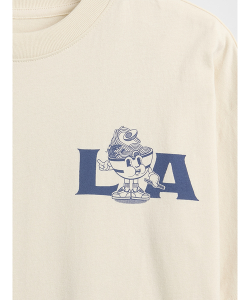 GAP（ギャップ）の「リラックスフィット グラフィックTシャツ (キッズ)（Tシャツ/カットソー・キッズ・アイボリー/ブラック/ブラウン/ブルー・150cm/140cm/130cm/120cm/110cm/160cm）」の15枚目の写真