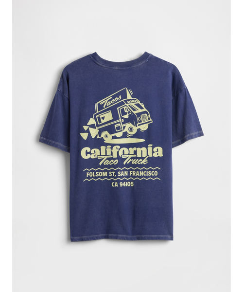 GAP（ギャップ）の「リラックスフィット グラフィックTシャツ (キッズ)（Tシャツ/カットソー・キッズ・アイボリー/ブラック/ブラウン/ブルー・150cm/140cm/130cm/120cm/110cm/160cm）」の4枚目の写真